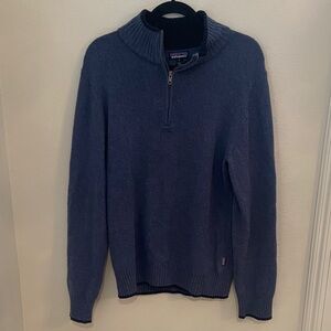 Patagonia Men's Merlow Wool 1/4-Zip Sweater Glass Blue